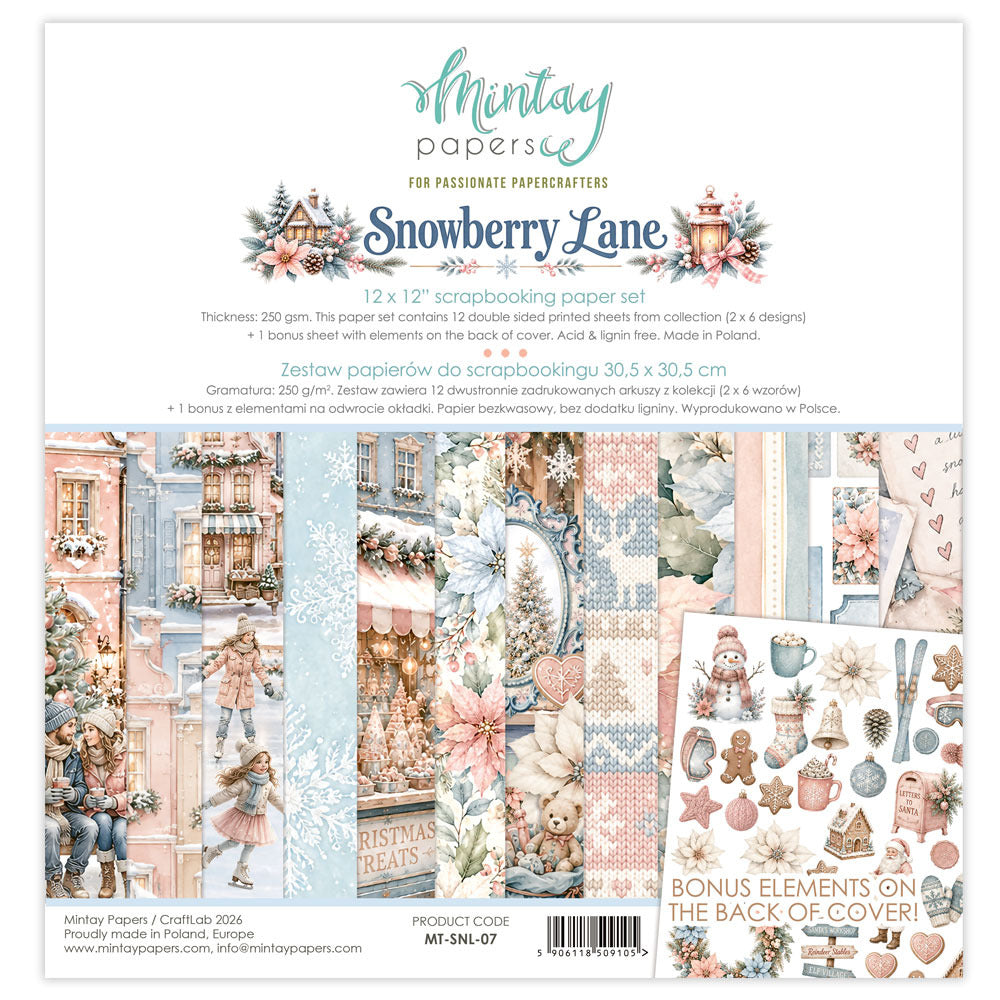 Mintay - Snowberry Lane - 12x12 Paper Pack