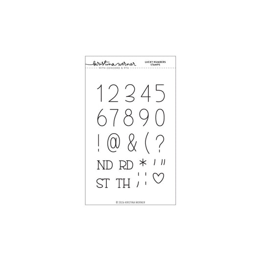Concord & 9th - Lucky Numbers Stamp & Die Bundle by Kristina Werner