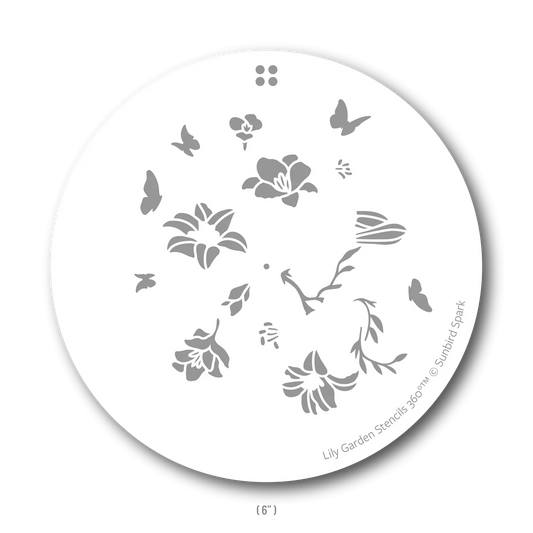 Sunbird Spark - Stencils 360 - Lily Garden Stencil