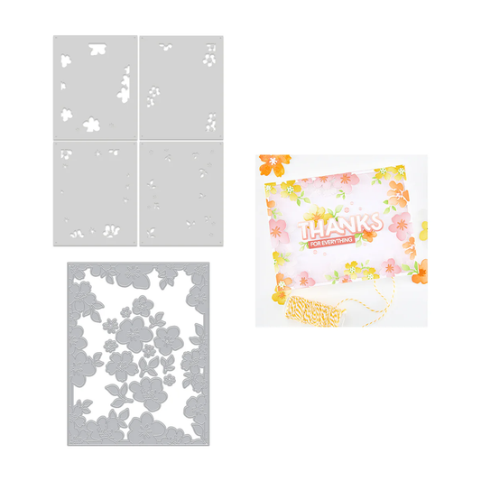 Hero Arts - Floral Frame Die & Stencil Bundle