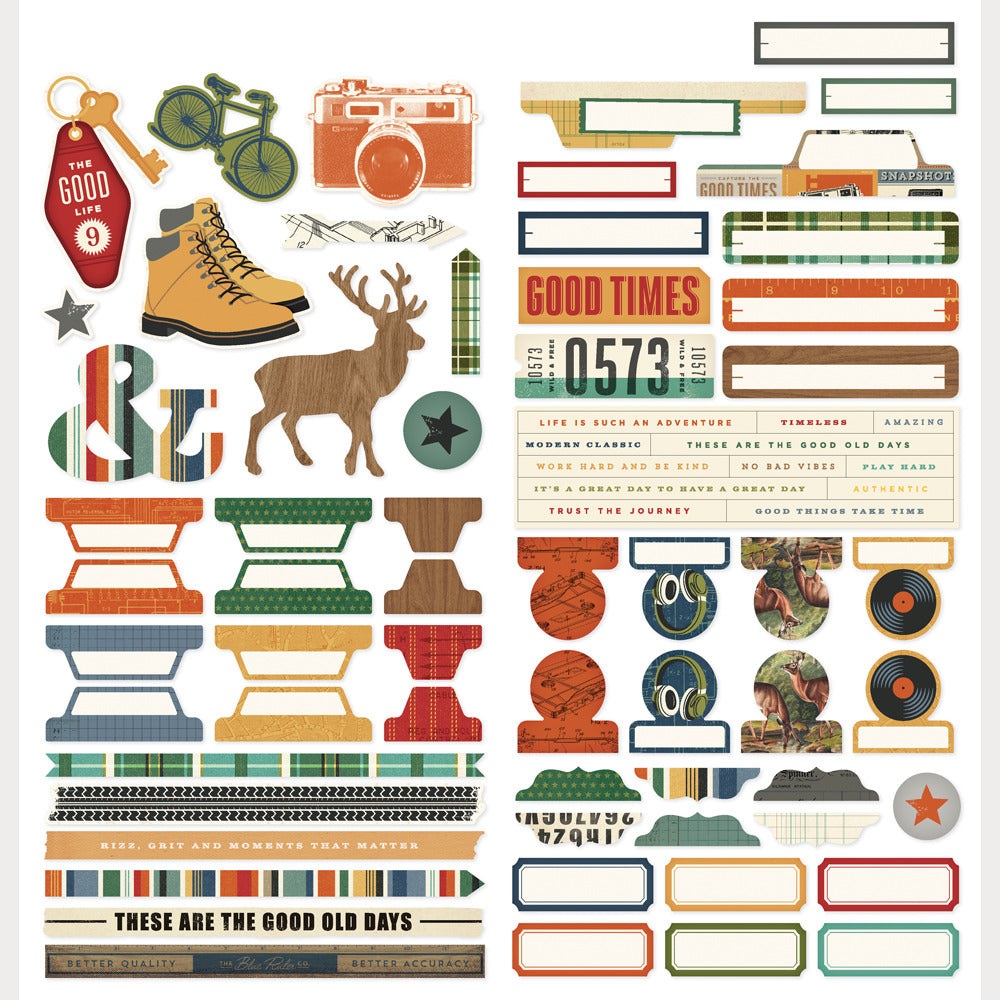 Simple Stories - Rustic Legend - Basics Sticker Sheet