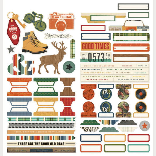 Simple Stories - Rustic Legend - Basics Sticker Sheet