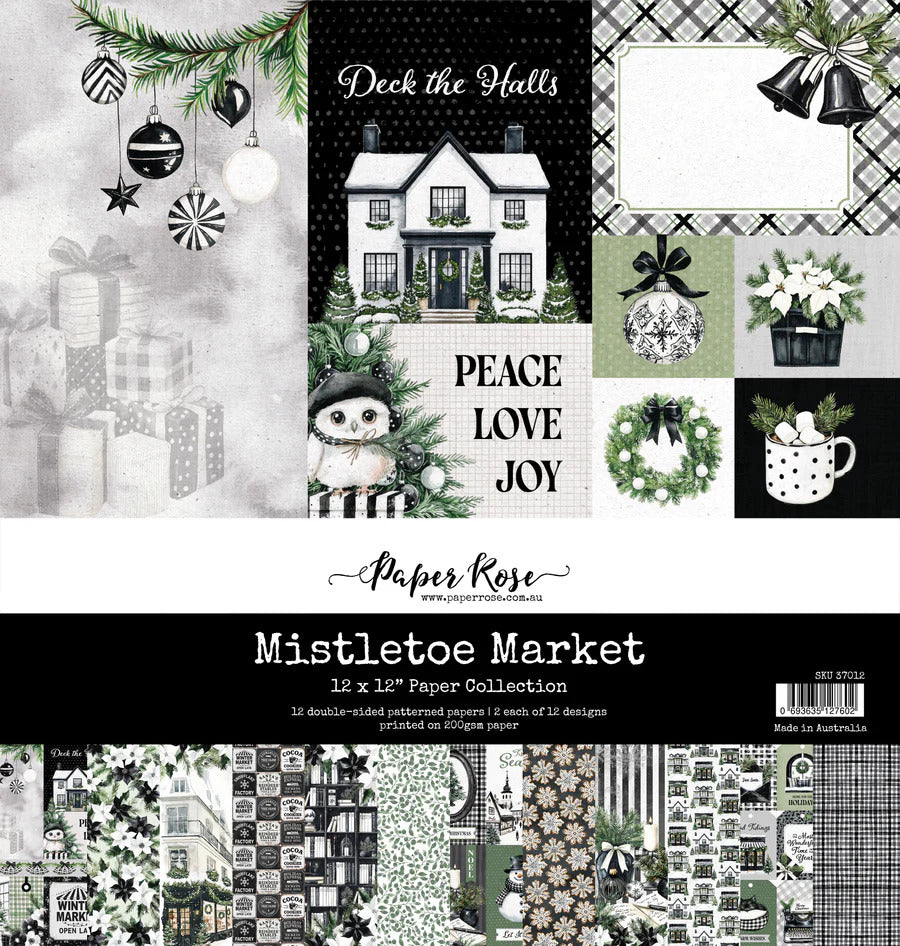 Paper Rose - Mistletoe Market - 12x12 Paper Collection