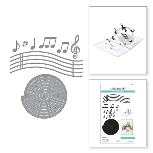 Spellbinders - Musical Notes & Stave Pop-Up Die Set