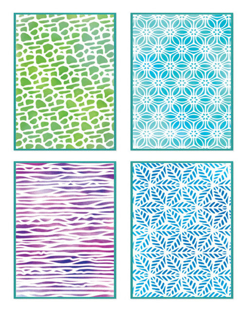 Sizzix - Background Textures Stencil Set by Vicki Boutin