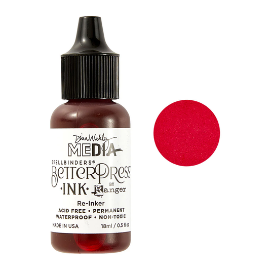 Spellbinders - BetterPress Re-inker - Ruby by Dina Wakley