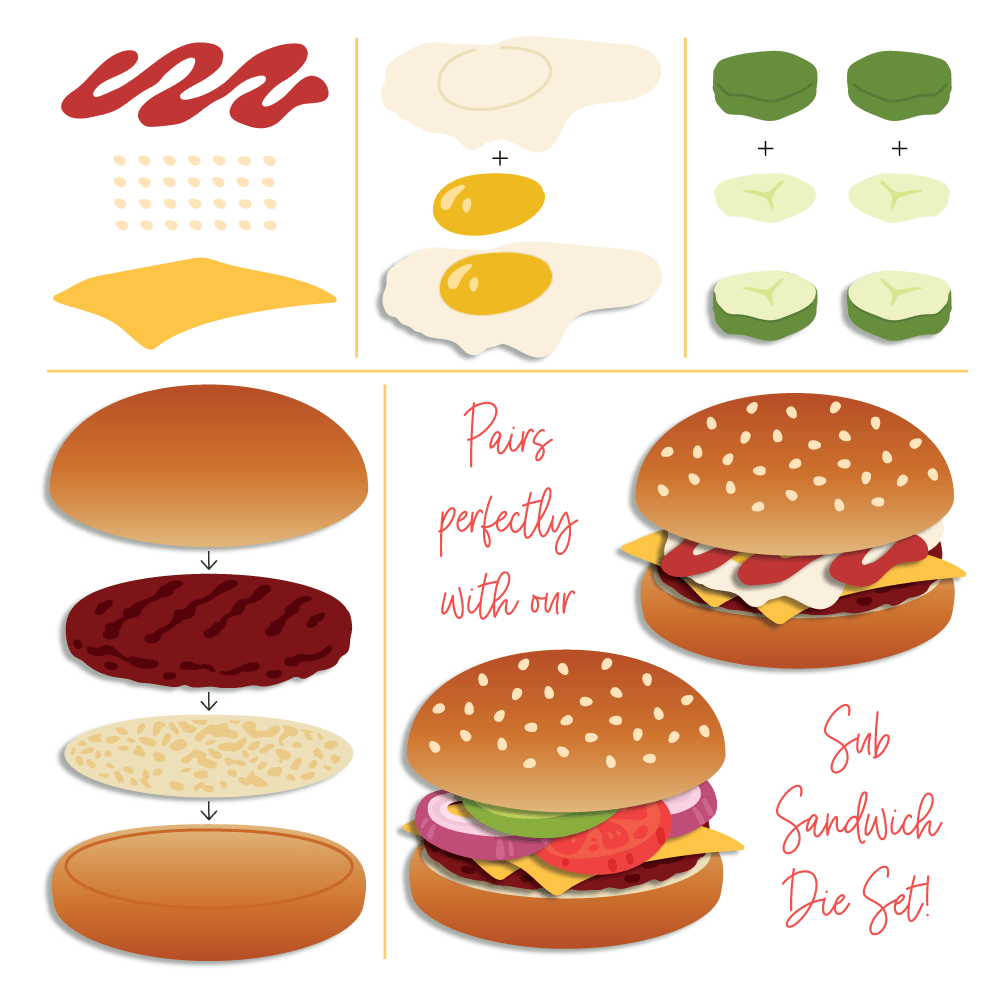 Honey Bee - Lovely Layers: Hamburger Die Set
