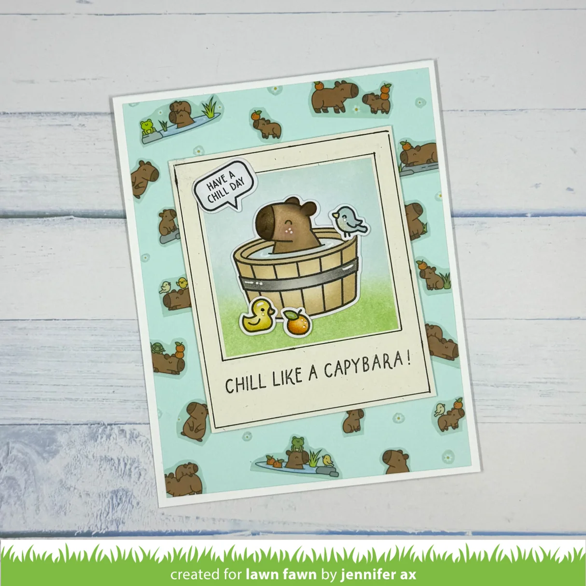 Lawn Fawn - Kids Mini Cardmaking Kit: Chill, Capybara!