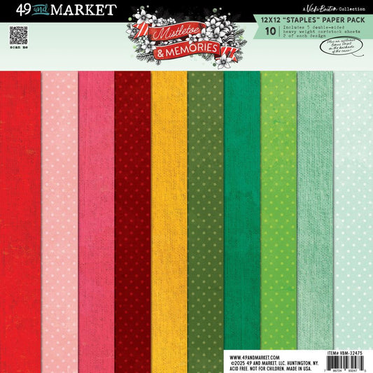 49 and Market - Mistletoe & Memories - Staples Cardstock Pack
