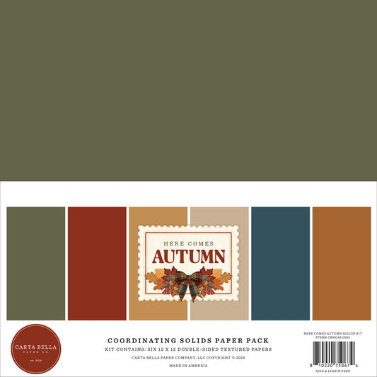 Carta Bella - Here Comes Autumn - Solids Paper Pack