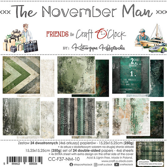 Craft O'Clock - The November Man - 6x6 Paper Pad