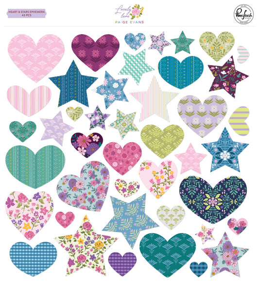 Pinkfresh - Lovely Lane - Hearts & Stars Ephemera