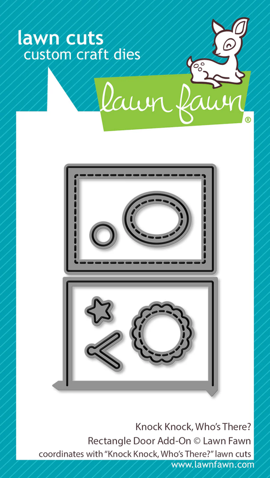 Lawn Fawn - Knock Knock, Who's There? Rectangle Add-On Die Set
