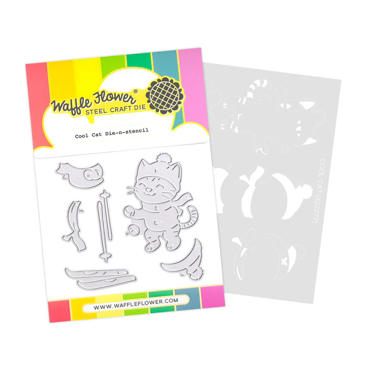 Waffle Flower - Cool Cat Duo Die-n-stencil Bundle