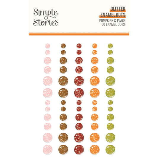 Simple Stories - Pumpkins & Plaid - Glitter Enamel Dots
