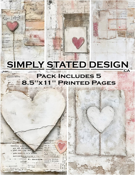 Simply Stated - Rustic Pink Valentine Paper Pack