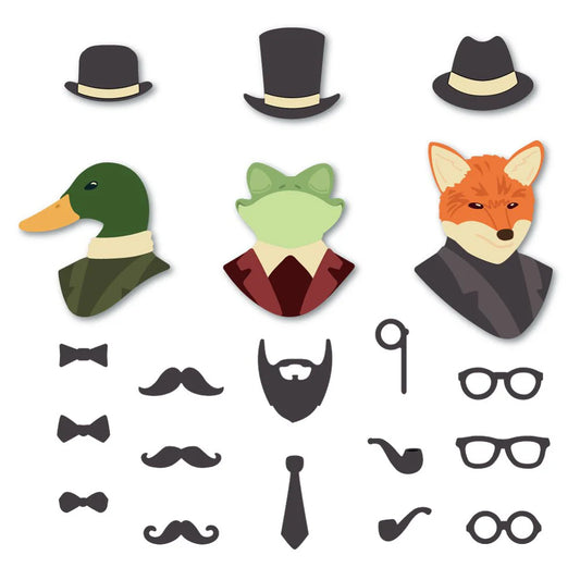 Honey Bee - Lovely Layers: Gallery Wall: Gentlemen Add-On Die Set