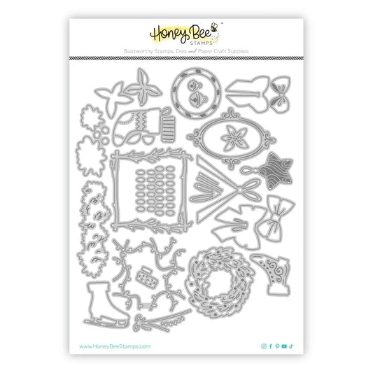 Honey Bee - Lovely Layers: Gallery Wall Holiday Add-On Die Set