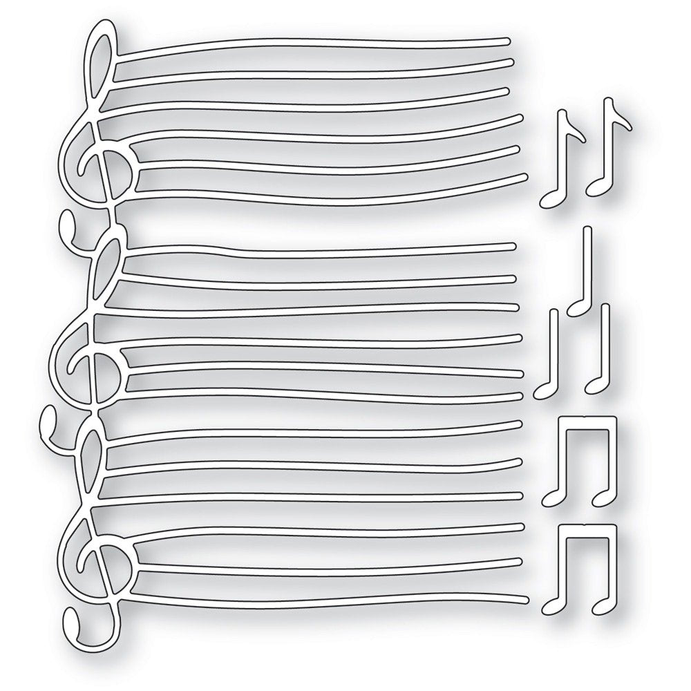 Memory Box - Wavy Sheet Music Die Set