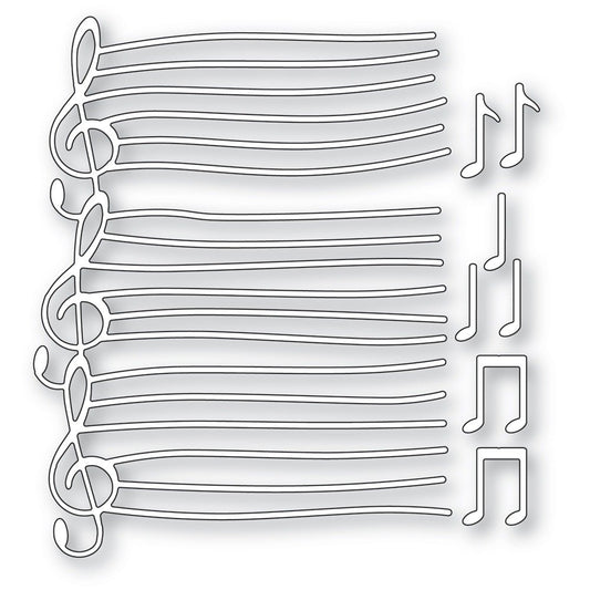 Memory Box - Wavy Sheet Music Die Set