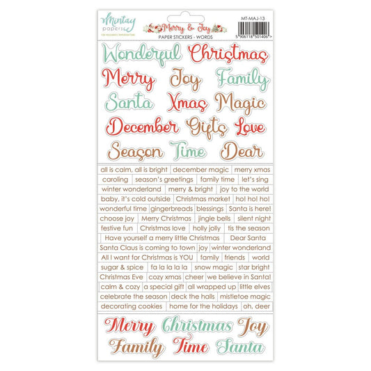 Mintay - Merry & Joy - Cardstock Stickers: Words