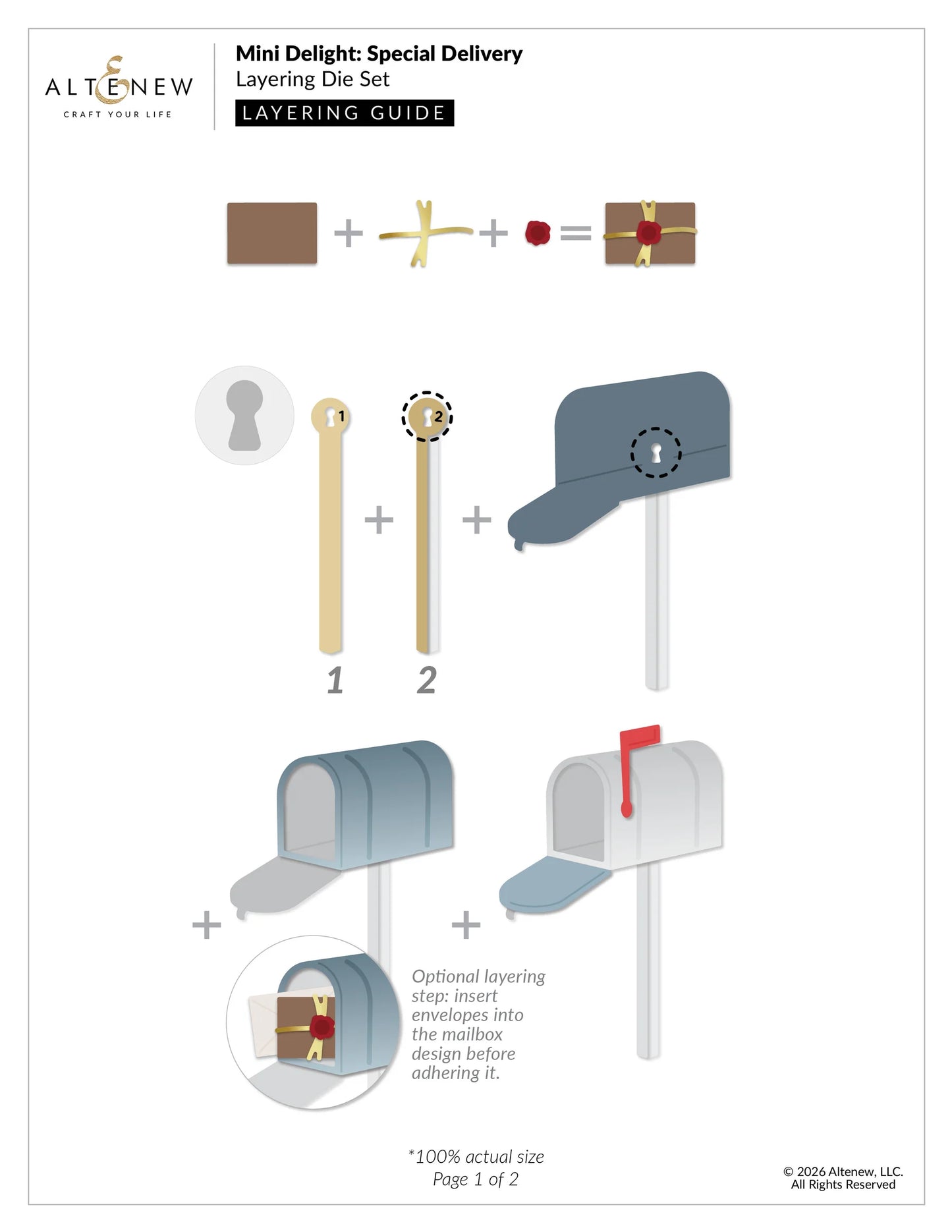 Altenew - Mini Delight: Special Delivery Stamp & Die Bundle