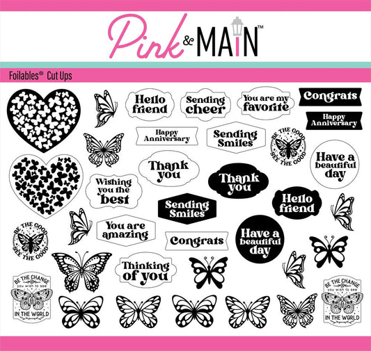 Pink & Main - Foilable Cut Ups - Amazing Butterflies