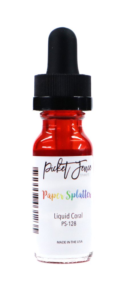 Picket Fence - Paper Splatter - Liquid Coral