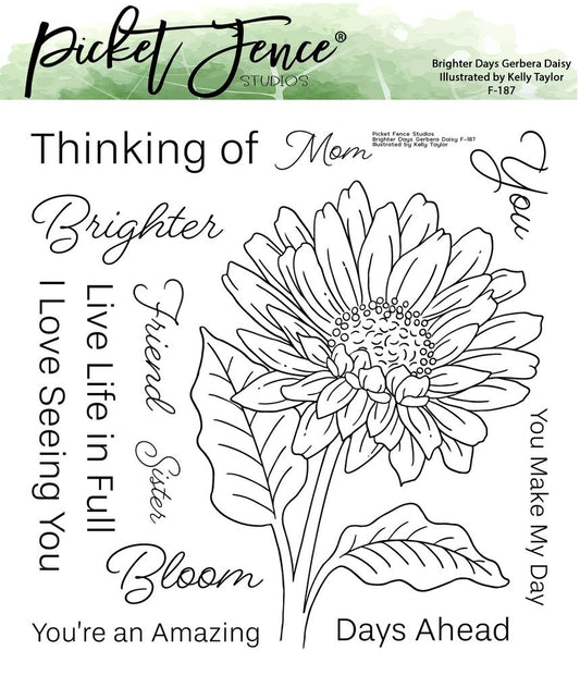 Picket Fence - Brighter Days Gerbera Daisy Stamp & Die Bundle