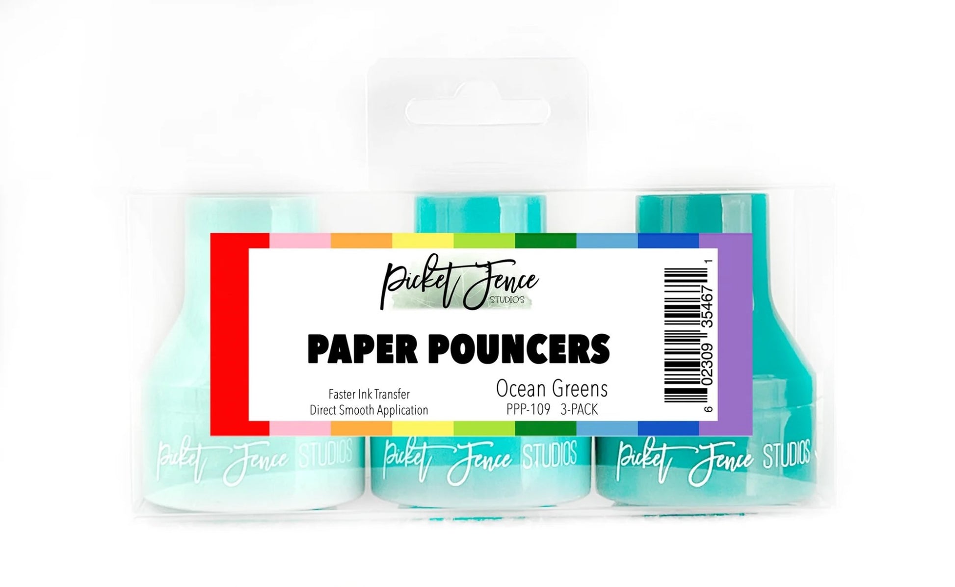 Picket Fence - Paper Pouncers - Ocean Greens