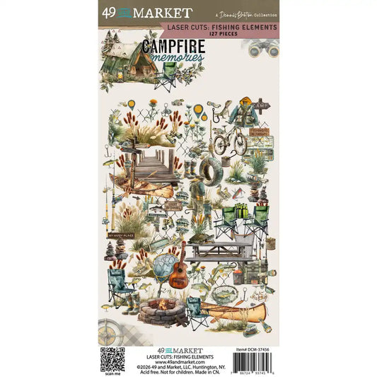 49 & Market - Campfire Memories - Laser Cuts: Fishing Elements