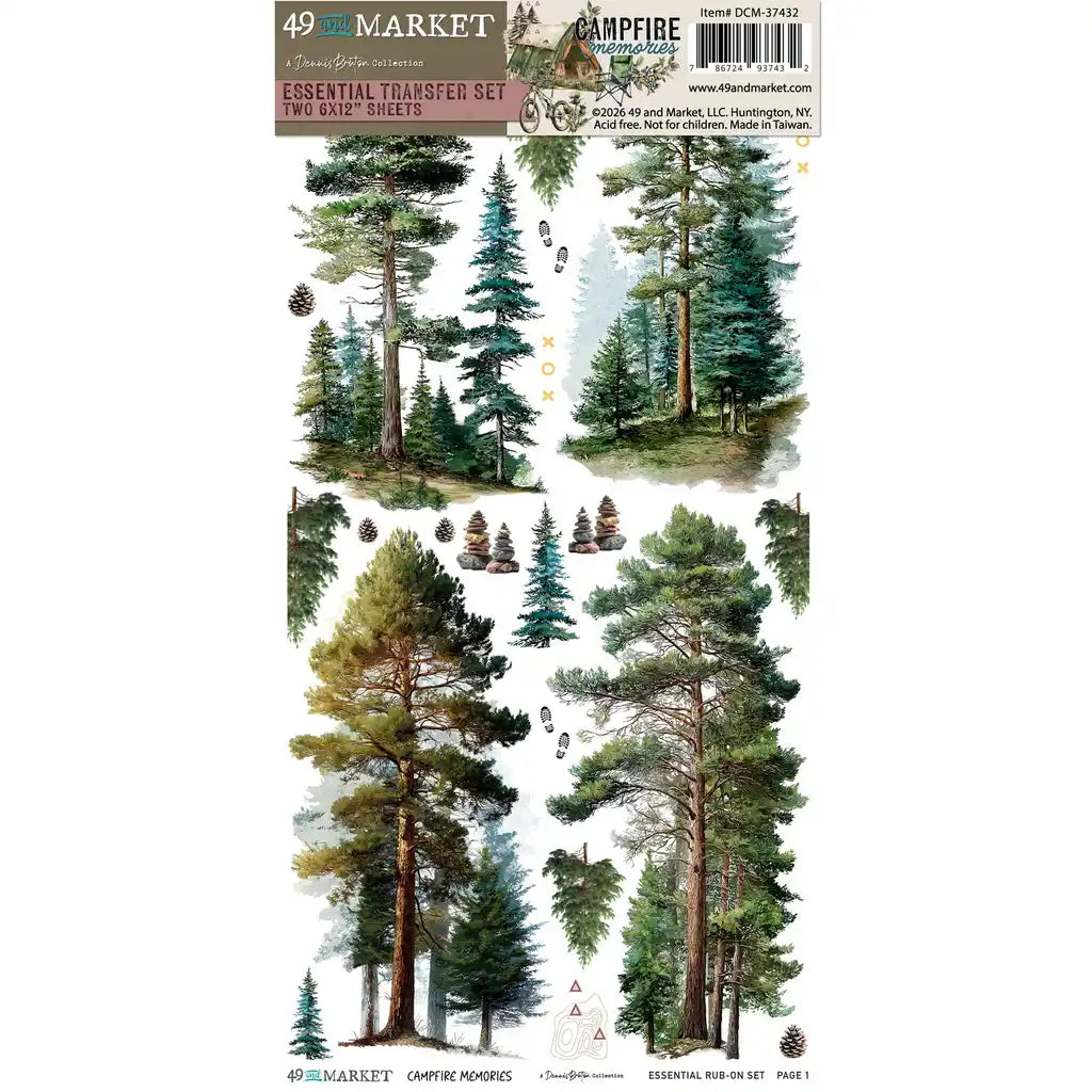 49 & Market - Campfire Memories - Essential Rub-Ons