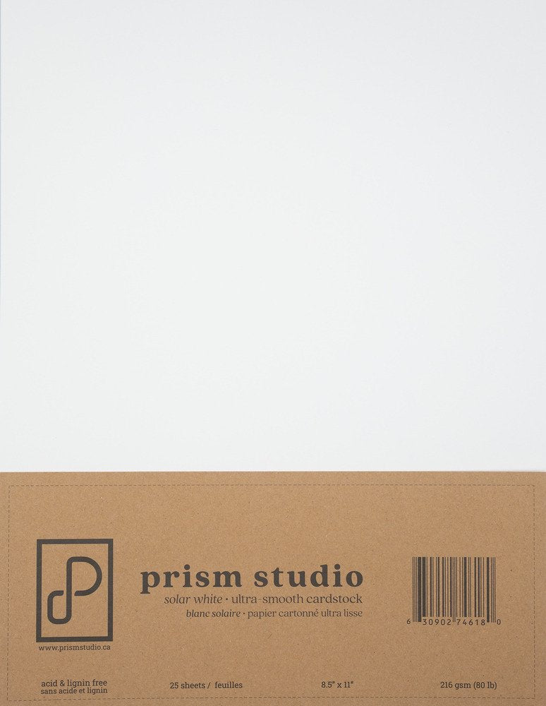 Prism Studio - Ultra Smooth Cardstock - Solar White 80lb: 25pk