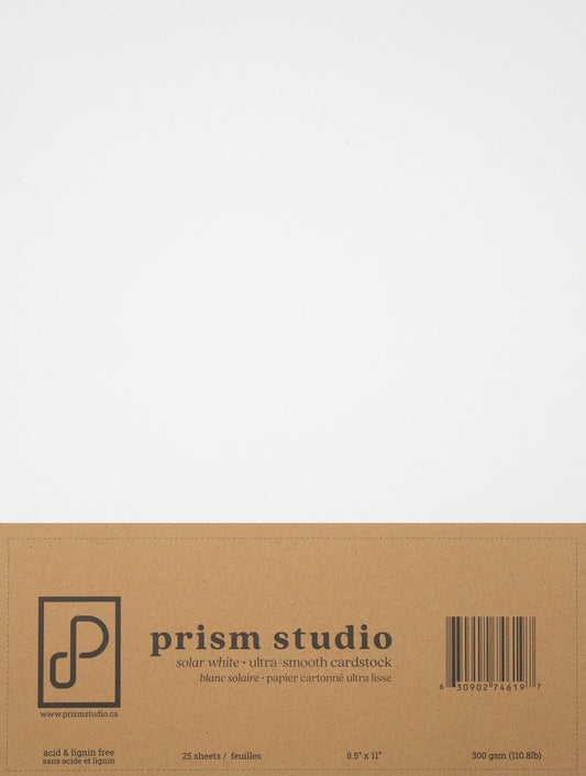 Prism Studio - Ultra Smooth Cardstock - Solar White 110lb: 25pk