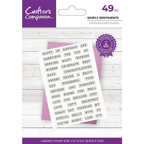 Crafter's Companion - Simply Sentiments Stamp Set