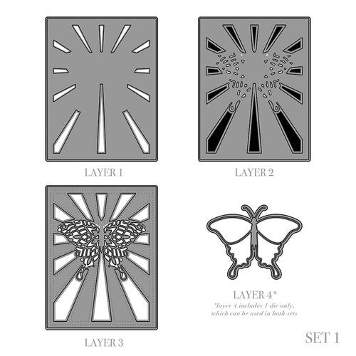 Penguin Palace - Butterfly Emergence 2 in 1 Layered Die Set