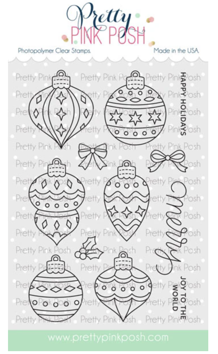 Pretty Pink Posh - Holiday Ornaments Stamp Set