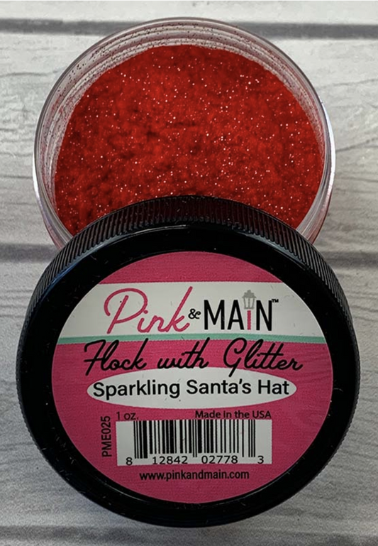 Pink & Main - Flock - Sparkling Santa's Hat Flock