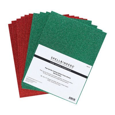 Spellbinders - Pop-Up Glitter Foam - Red & Green