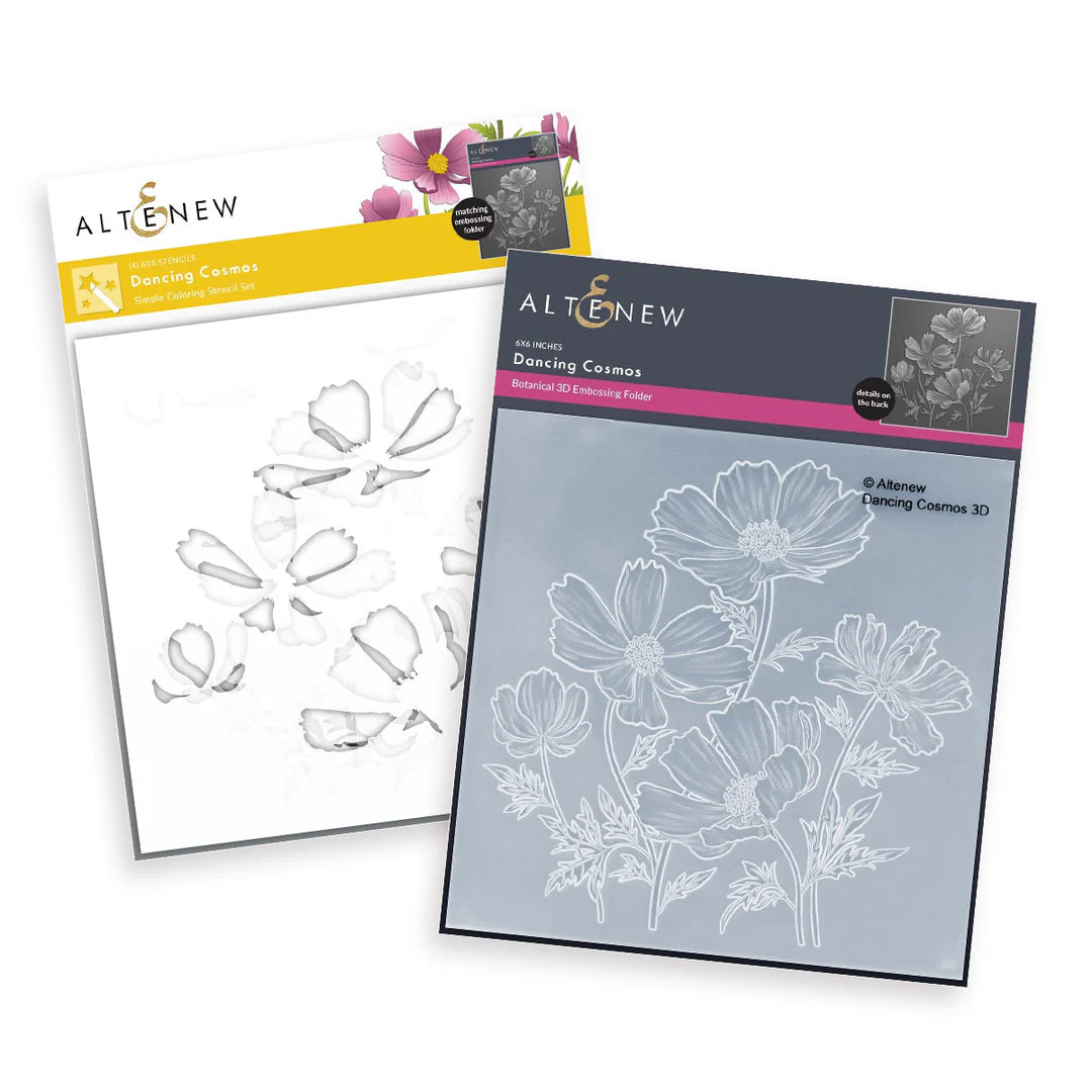 Altenew - Dancing Cosmos 3D Embossing Folder & Stencil Bundle