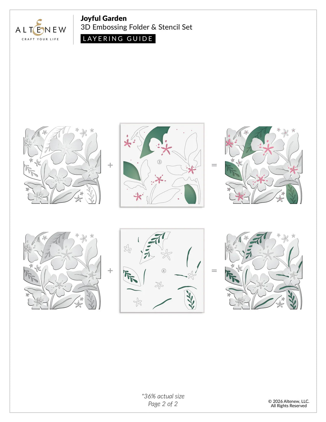 Altenew - Joyful Garden 3D Embossing Folder & Stencil Bundle