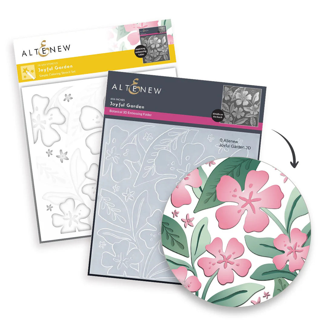 Altenew - Joyful Garden 3D Embossing Folder & Stencil Bundle