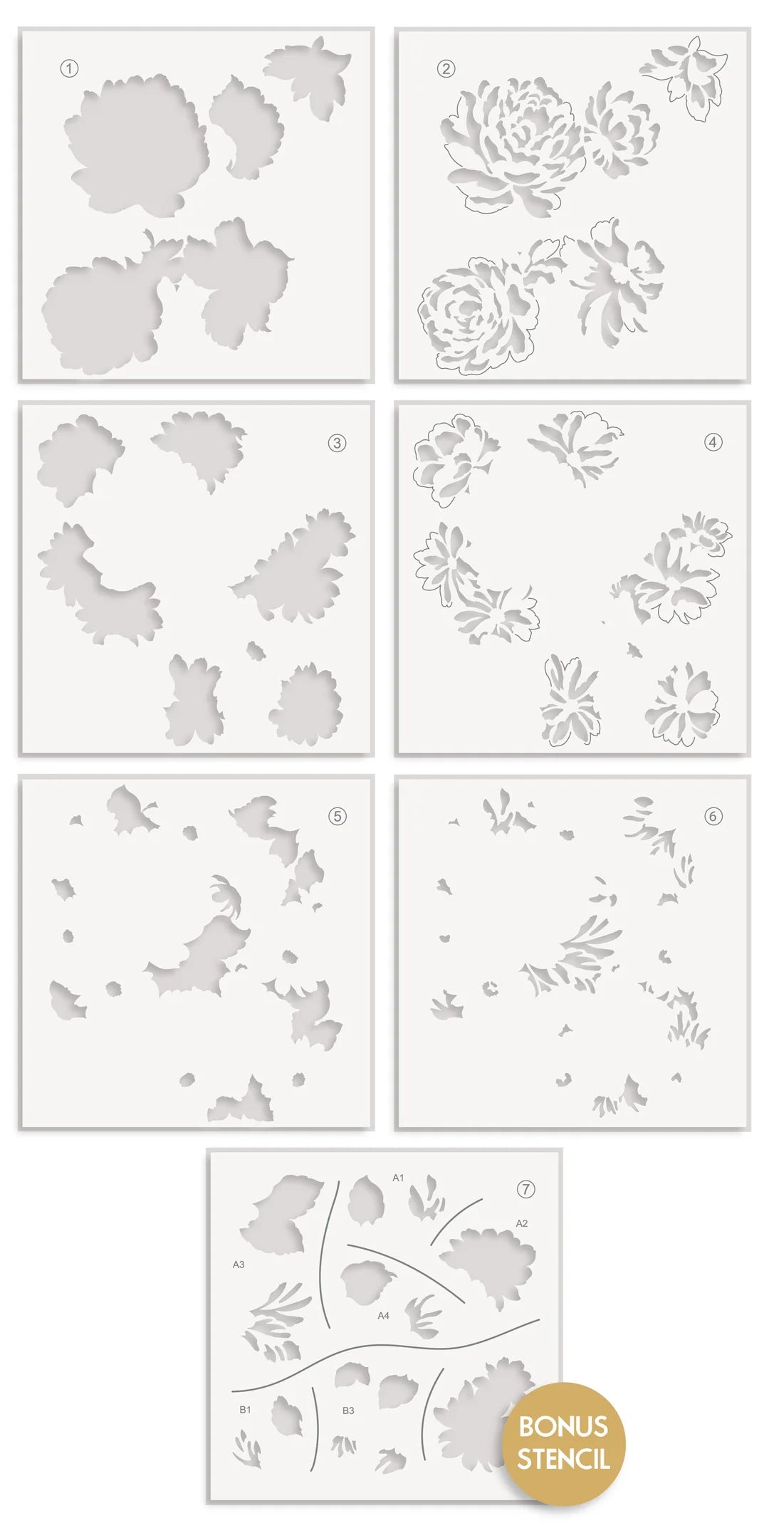 Altenew - Flower Bed Layering Stencil Set