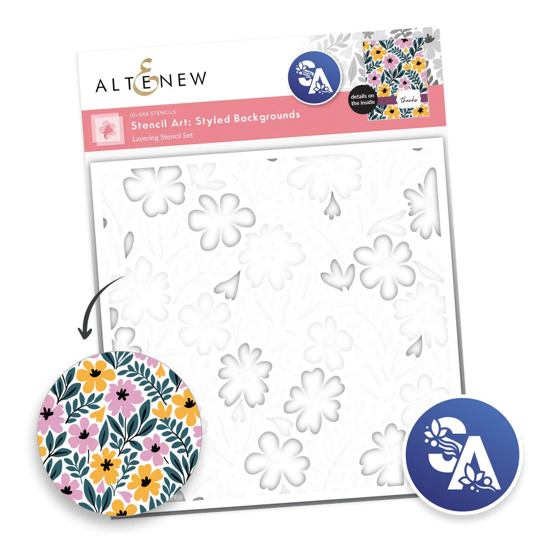 Altenew - Stencil Art: Styled Backgrounds Layering Stencil Set
