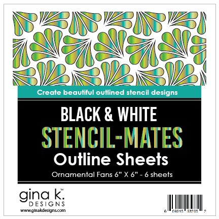 GIna K. - Stencil Mates Outline Sheets - Ornamental Fans