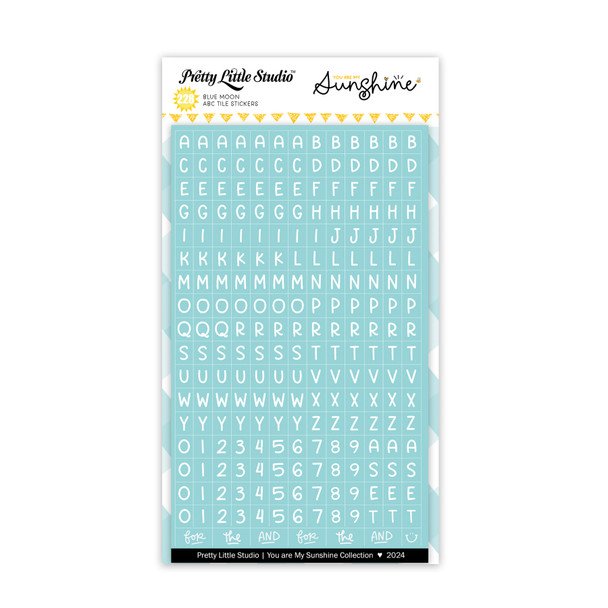 Pretty Little Studio - You Are My Sunshine - Mini ABC's: Blue Moon Stickers