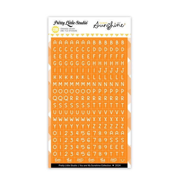 Pretty Little Studio - You Are My Sunshine - Mini ABC's: Orange Crush Stickers