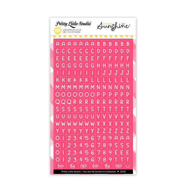 Pretty Little Studio - You Are My Sunshine - Mini ABC's: Watermelon Slice Stickers