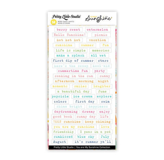 Pretty Little Studio - You Are My Sunshine - Berry Sweet: White Stickers