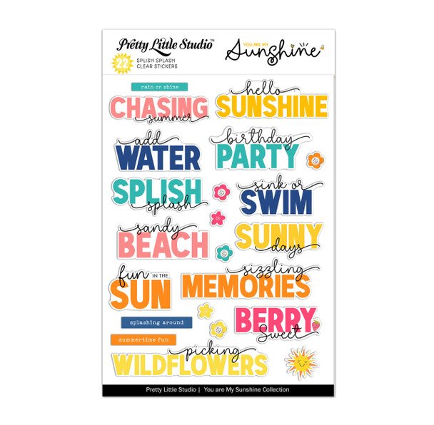 Pretty Little Studio - You Are My Sunshine - Splish Splash: Clear Stickers